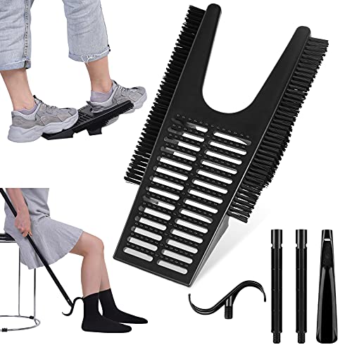 Stiefelheber, Stiefelabzieher mit Bürste und Schaber, Dressing Stick und Stiefelbürstenschaber Outdoor, Easy Shoe Helper Kits Cover