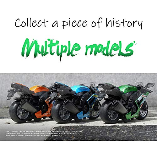 image for Gilumza Pull Back Vehicles Race Motorcycle Toys, Friction Powered Die 