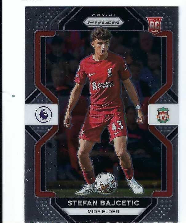 STEFAN BAJCETIC 2022-23 Panini Prizm EPL English Premier League Soccer Rookie Card RC #196 Liverpool Spain