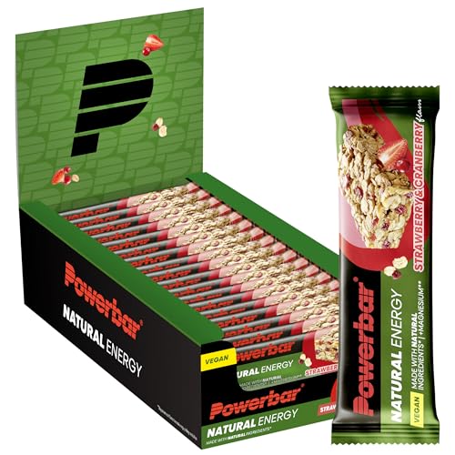 Powerbar - Natural Energy Cereal - Strawberry Cranberry - 18x40g - veganer Kohlenhydrat Energie Riegel - Magnesium - palmölfrei