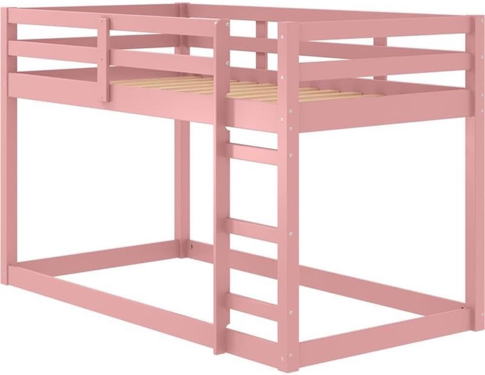 Acme Gaston II Twin Loft Bed in Pink Finish