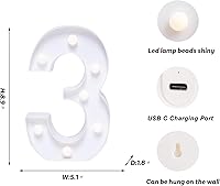 Vista 96 de Foaky LED Letter Lights Sign Marquee Light Up Letters Sign for Night Light Wedding/Birthday Party Battery Powered Christmas Lamp Home Bar