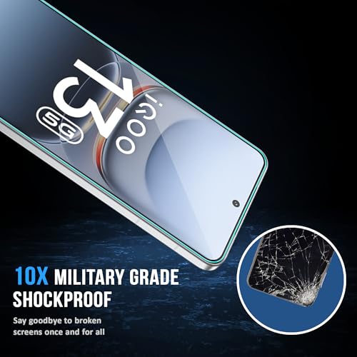 Image of FIRST MART Tempered Glass for iQOO 13, 9H Full-Glue Screen Protector, 3D Edge-to-Edge, HD Clear, Oleophobic, Case-Friendly, Black, Pack of 1