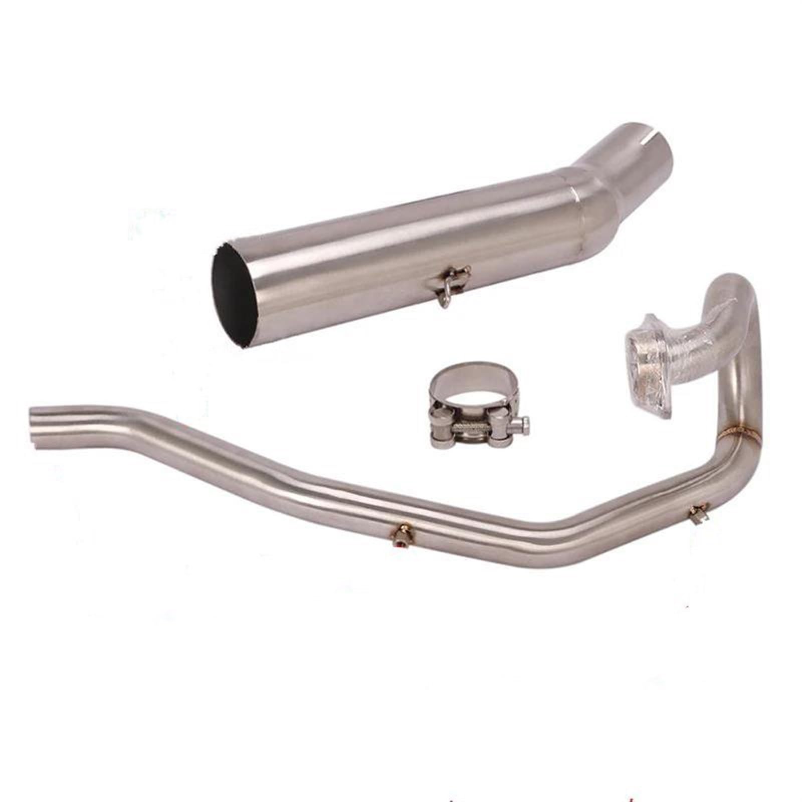 SYLTER Tubo Centrale Moto Slip On per XG250 per Tricker Forcella di Scarico Moto interfaccia Tubo di Collegamento Anteriore modificata 51mm Tubo Centrale Scarico Moto