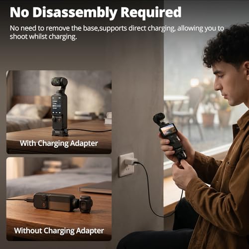 Base de charge rapide pour Osmo Pocket 3 avec interface Arca et adaptateur Type-C - 6