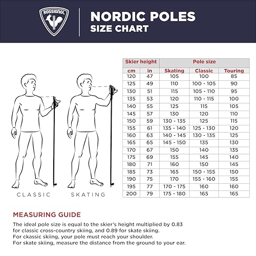 image for Rossignol FT-500 Nordic Ski Poles - Cross-Country Ski Poles for Tourin