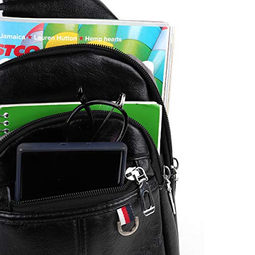 WESTEND Crossbody PU Leather Sling Bag with Adjustable Strap-Travel Small Daypack4