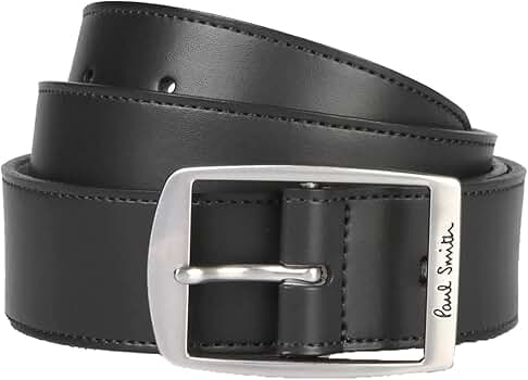 Amazon | [ポールスミス] ロゴ スクエア バックル ベルト メンズ 日本