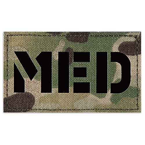 Petac Gear IR Infrared Reflection MED Medical Tactical Fastener Patch Hook-Fastener Backing 3.5x2 (MC)