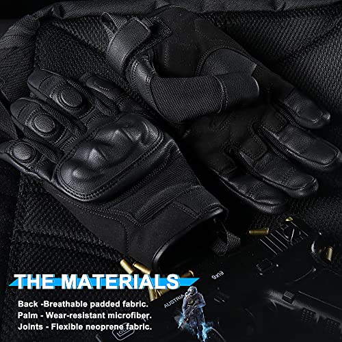Wtactful C56-BLACK-XL Touch Screen Tactical Full Finger Gloves thumb #5