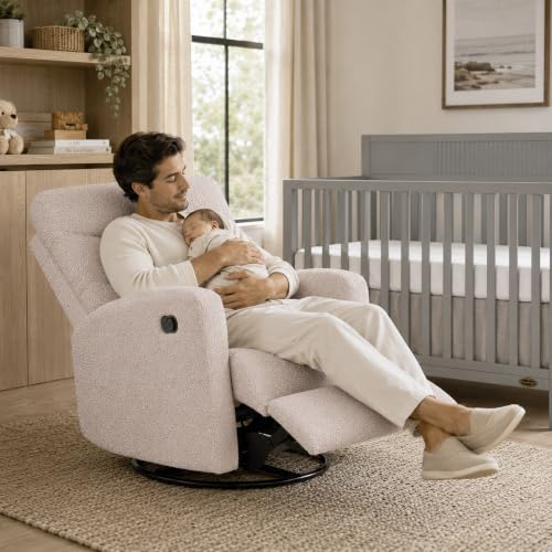 Image of Dream On Me Chatham Deluxe Nursery Glider Recliner, Amazon Exclusive, Ballet Pink