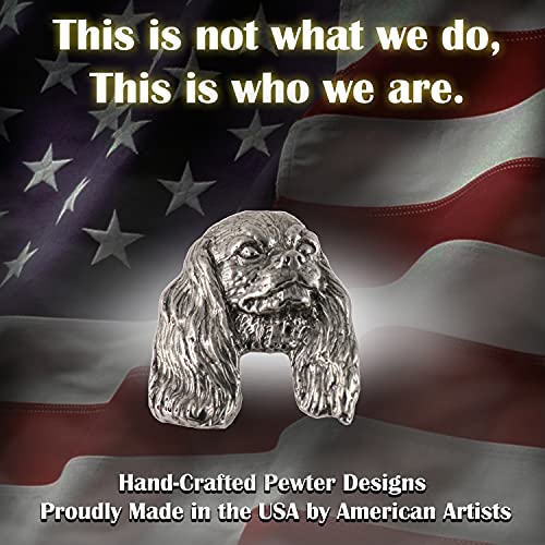 Cavalier King Charles Spaniel Pin, Pewter, D044, 1 1/4 Inches, Handmade in The USA, Cav King Gift, Realistic Dog, Metal, Lapel Pin, Hat Pins, Hat, Brooch, Gift, Over 90 Dog Breeds Available4