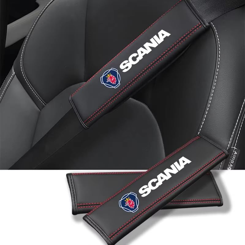 Lot de 2 Coussinets de Rembourrage de Ceinture de Sécurité de Voiture, pour Scania K250 K280 K310 K320 K490 Accessoires de Style Intérieur