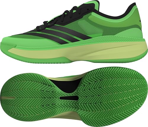 adidas Unisex Adizero Select 3.0 Basketball Shoes Sneaker, Screaming Green/Black/Pulse Lime, 9 US Men