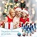 Libima 12 Pcs Christmas Bowling Set Santa Claus Snowman Bowling Set 10 Soft Foam Bowling Pins 2 Bowling Balls Set Toy Bowling Set for Game Indoor Outdoor Xmas Party Supplies(Blue,Snow)