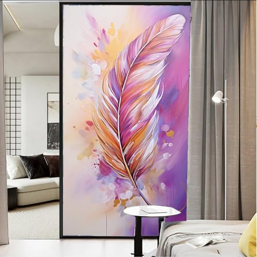 Aquarell-Federn, Sichtschutz, Fensterfolie, Vögel, Federbilder, abstrakte...