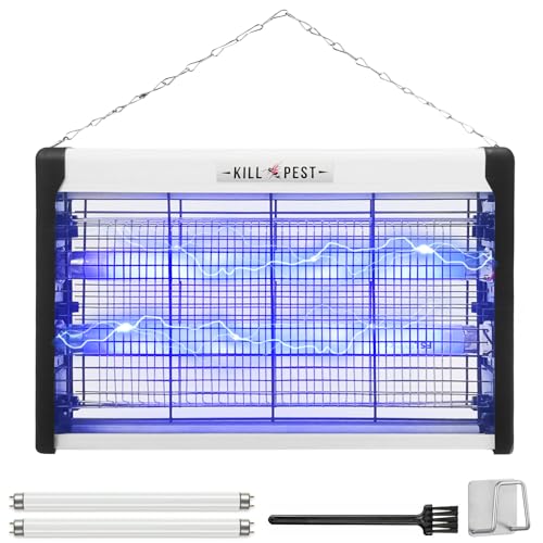 KIMIGO Antimosquitos Electrico, Mata Mosquitos Electrico 20W UV con 2 Bombillas de Repuesto, No tóxico e Inodoro, para Interior y Exterior, Hogar, Oficina, Jardín, Terraza, Camping...