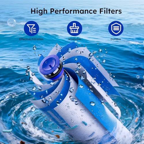Image of HIPOW 35 Minutes V6 Battery Replacement Compatible with Dyson V6 Animal /Absolute /Motorhead /Fluffy /SV03 /SV04 /SV05 /SV06 /SV07 /SV09 /DC58 /DC59 /DC61 /DC62 /DC72 /DC74 Vacuum with 3 Filters (3 Pre)