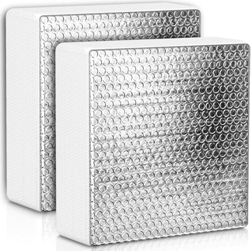 SIKADEER RV Vent Insulator 14″x14″x3″, 2 Piece Universal RV Skylight Cover with Reflective Surface, Skylight Shade Energy Savings Sunroof Fits for 14 Inch X 14 Inch RV/Camper Vents