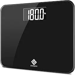 Etekcity Balança para peso corporal, máquina de pesagem digital de banheiro para pessoas, plataforma extra larga e alta capacidade, precisa e segura, grande número e fácil de ler na tela LCD