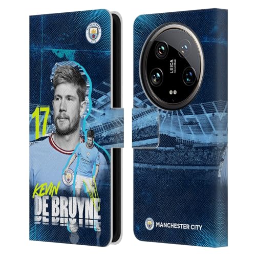 Head Case Designs Officially Licensed Manchester City Man City FC Kevin De Bruyne 2022/23 First Team Leather Book Wallet Case Cover Compatible with Xiaomi 14 Ultra