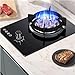 Portable Gas Stove - Gas Cooker, All Black Tempered Glass Gas Stove, Nine-chamber Fierce Flame Burner, Multipurpose Gas Stove, Two Kinds Of Installation Desktop Embedded (Size : NG)