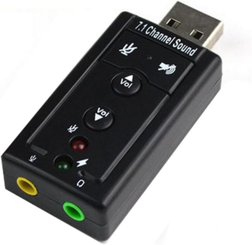 DSYJ 7.1 Channel USB External Sound Card Audio Adapter 2 Pack