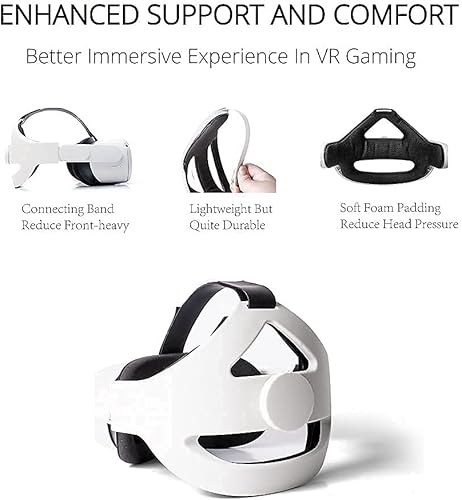 Miniatura 4 de NIUVR Correa ajustable para la cabeza compatible con auriculares Quest 2 VR repuesto para correa Elite con cojín para la cabeza correa protectora