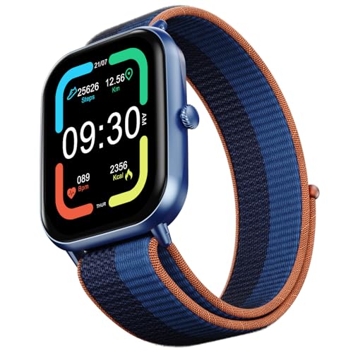 Image of Fire-Boltt Ninja Call Pro Max Nyluxe Smart Watch 2.01 inch Display, Bluetooth Calling, 120+ Sports Modes, Health Suite, Voice Assistance (Midnight Blue)