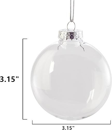 Miniatura 9 de Creative Hobbies Discos de adorno de Navidad rellenables de plástico transparente de 3.94 pulgadas de diámetro, paquete de 12, ideales para
