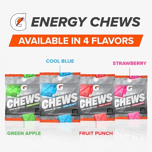 Image of Gatorade Energy Chews, Cool Blue, Caffeine Free, B12, 100 Calorie Pouches, (5 Pack)