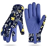 Baidast Gardening Gloves for Women Garden Gloves for Womens Thorn Proof for Women's Gifts Digging Planting Pruning Weeding(Purple)