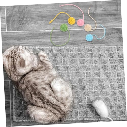 Bola de Rascador para Gatos 5 piezas con Cola de Cuerda de Sisal miniatura 6