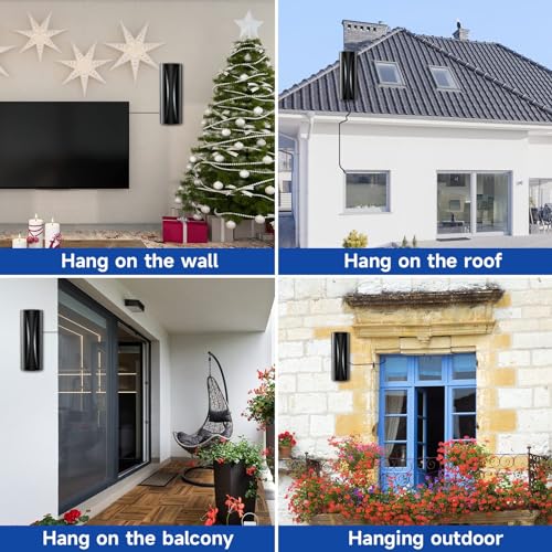 940+ Miles Range TV Antenna, Digital TV Antenna Indoor with Amplifier and Signal Booster, Portable HD Antenna for TV Indoor Outdoor for Smart TV and Old TVs - 36ft Coax Cable - Support 4K 1080p