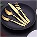 Couverts de camping Couverts de fête en plaqué or 24 pièces Couteaux en acier inoxydable Fourchettes Cuillères Ensembles de vaisselle Ensemble de dîner Servies 6 Person Outstanding (Color : 24pcs)