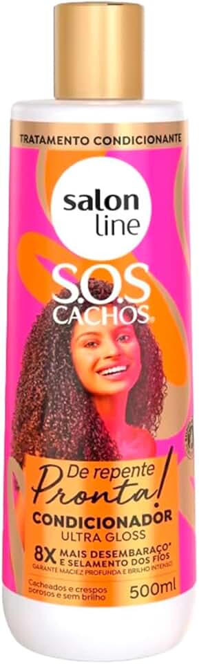 Salon Line, Condicionador, SOS Cachos, De Repente Pronta, Vegano - Para Cabelos Cacheados e Crespos, 500ml