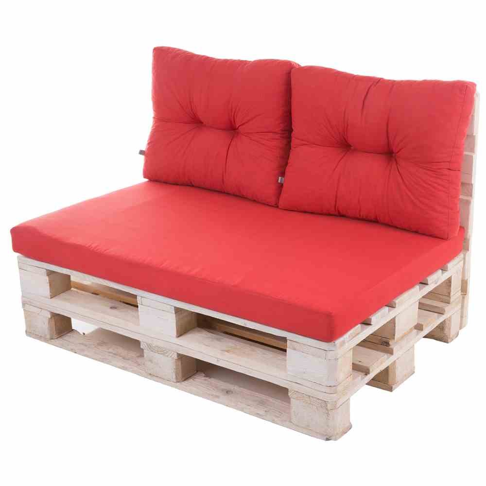 Dajar Palettenkissen, Platte, rot, 80x120x20 cm, 485155