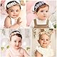 Hebterrka 12 Stück Baby Mädchen Stirnbänder, Blumen Stirnband für Baby Mädchen, Nylon Elastisches Haarband, Gänseblümchen Stirnband, Kleinkind Haaraccessoires