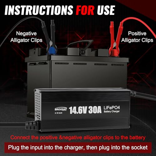 Image of 12V 30A LiFePO4 Charger 14.6V Fast Charge Overvolt Protect