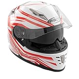  ROCC 482 Integralhelm, Farbe Weiss-rot, Größe L (59/60)