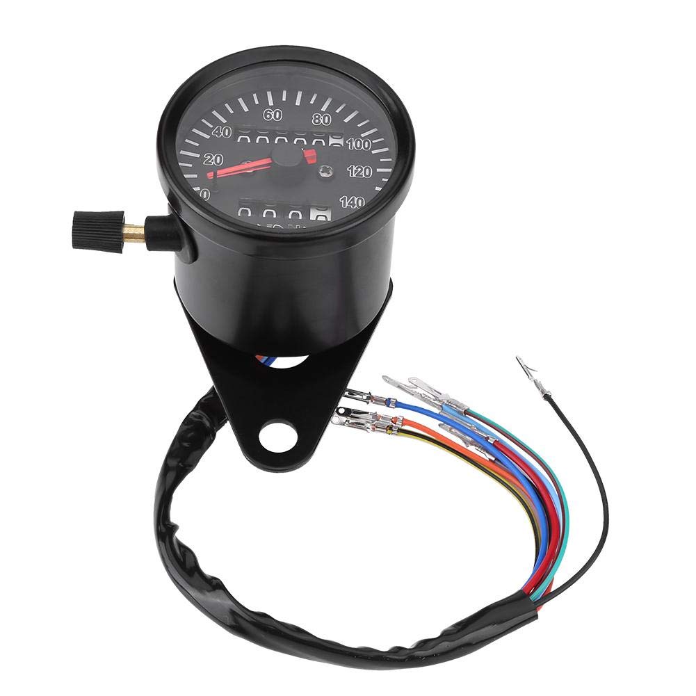 Fydun Tachimetro Moto Universale 60mm Tachimetri Motociclo Speedometer Gauge con Indicatore