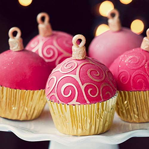 Image of Sumind 400 Pcs Mini Foil Cupcake Liners Holiday Baking Cups, Gold