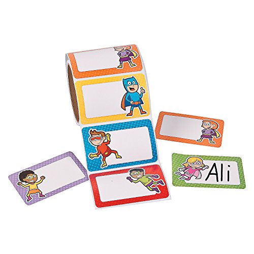 Fun Express Superhero Name Tags - VBS Vacation Bible School Supplies/Decor - Educational and Learning Activities for Kids - 1 Piece