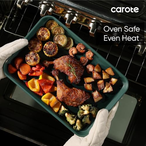 Save 60% on CAROTE 3-Piece Baking Pan Set - Deep Olive Green - Image 6