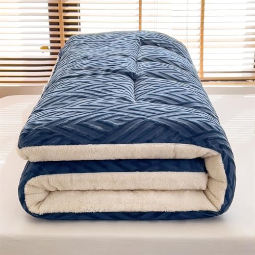 Portable Japanese Futon Mattress, Roll-Up Cotton Sleeping Pad for Floor & Sofa Bed, Foldable Daybed Mattress for Guests, Comfort & Space-Saving Design