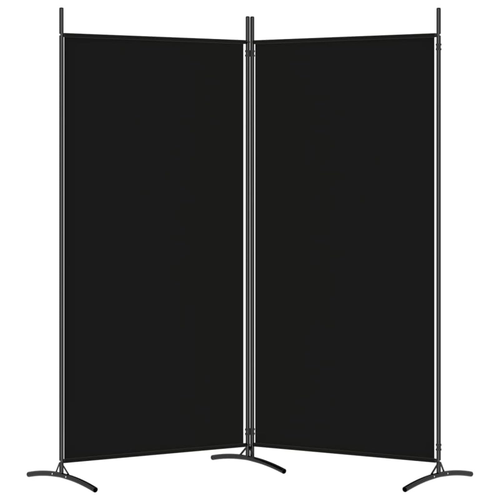 IKAYAA Biombo Plegable de 2 Paneles Biombo Separador de Ambientes 175 x 180 cm Divisor de Habitación Plegable Pantalla de Privacidad para Oficina Dormitorio Negro