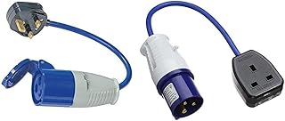 PowerMaster 818738 Fly Lead Converter 13A Plug to 16A Socket & PowerMaster 341082 Fly Lead Converter 16A Plug to 13A Socket