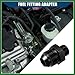Motoforti Fuel Fitting with Washer/Inner Fuel Line Male Flare Adapter for Car/Durable Aluminum Alloy Metric M14x1.5 to 8AN Male Flare Adapter / 1 Set Black Long-lasting