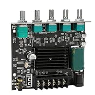 Input and Output: The power amplifier board supports AUX+BT sound source input, and supports subwoofer + left and right channel output. Easy to Install: The stereo power amplifier board is easy to install and use, providing you with stable and fast c...