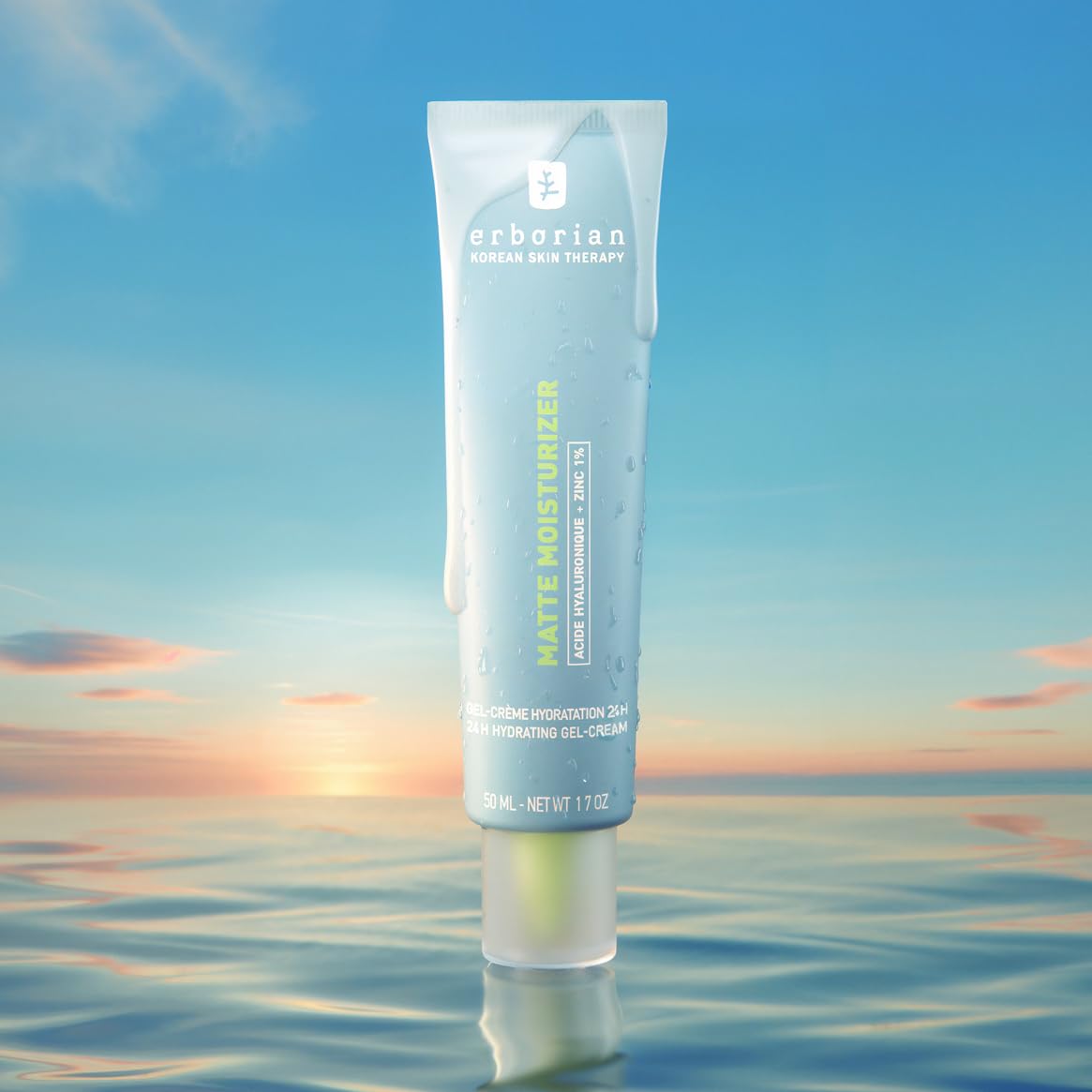 ERBORIAN Serum nawilżające 30 ml + krem nawilżający matujący 50 ml | Duo nawilżające, kwas hialuronowy i cynkowy | nawilża, matuje i redukuje pory